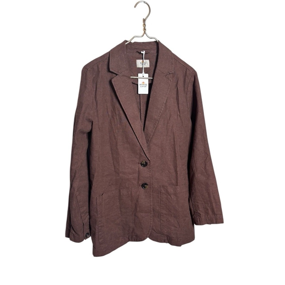 NWT Marine Layer‎ Flora Hemp Blazer Brown Size XS